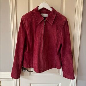 Liz Claiborne burgundy suede jacket